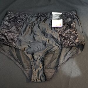 Bali Women's Elegant Black Floral Briefs